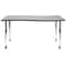 Flash Furniture Rectangle 26 W, 60 L, 30 H, Chrome, Laminate, Particleboard, Steel, Grey XU-A3060-CON-GY-T-A-CAS-GG - alternate 10